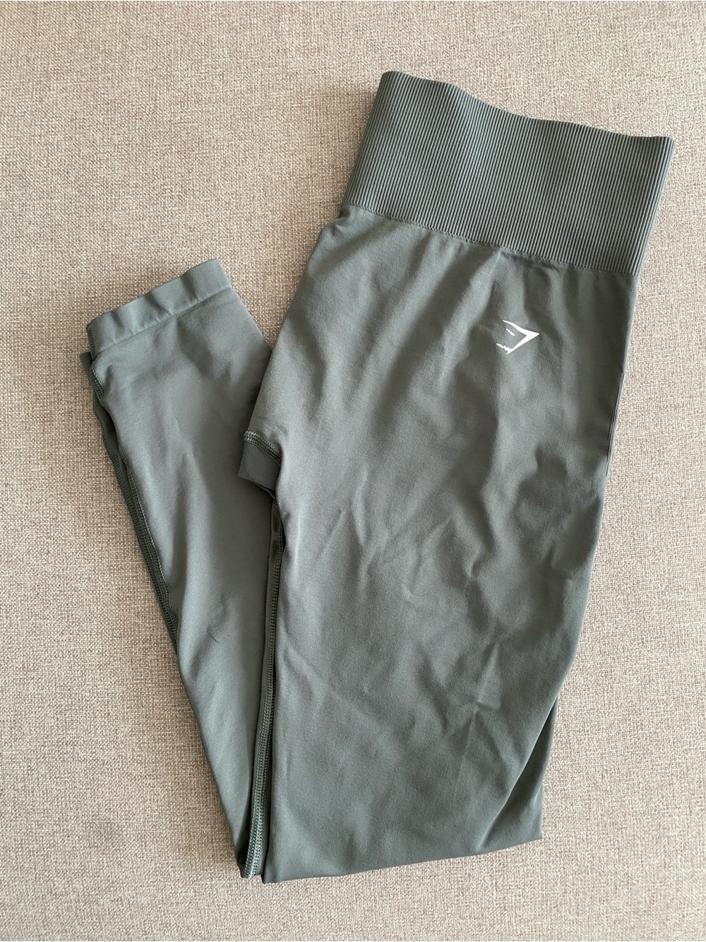 Gymshark contour seamless leggings olive green